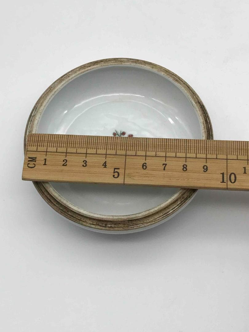 清乾隆時代　粉彩虎溪三笑文香盒 印泥合子 人物印泥盒 香合 文房具(F-48)