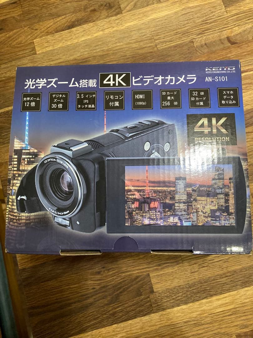 e*s様 KEIYO AN-S101 4Kビデオカメラ 12倍光学ズーム