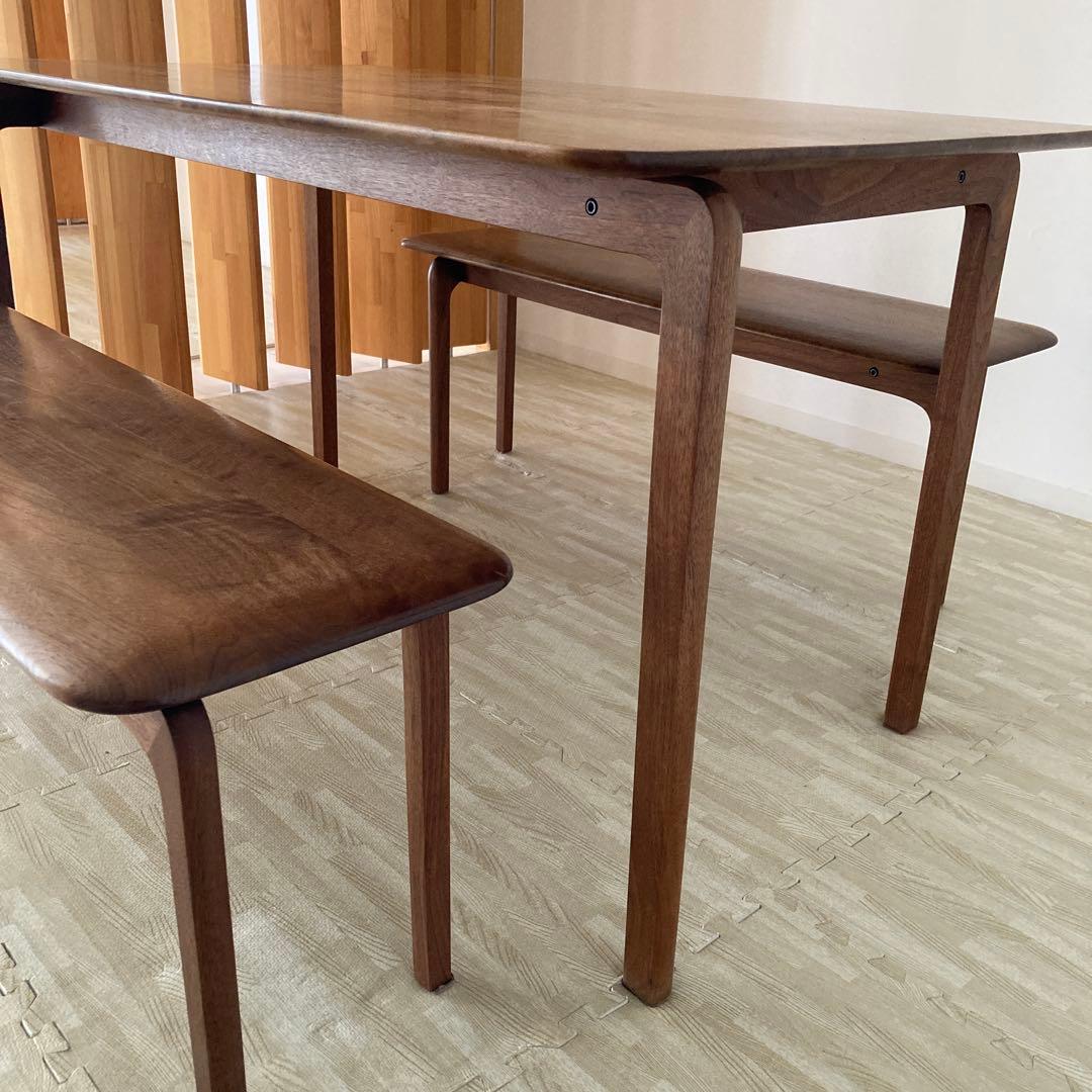 柊⭐︎ダイニングテーブルセット/家具の里/ウォールナット風