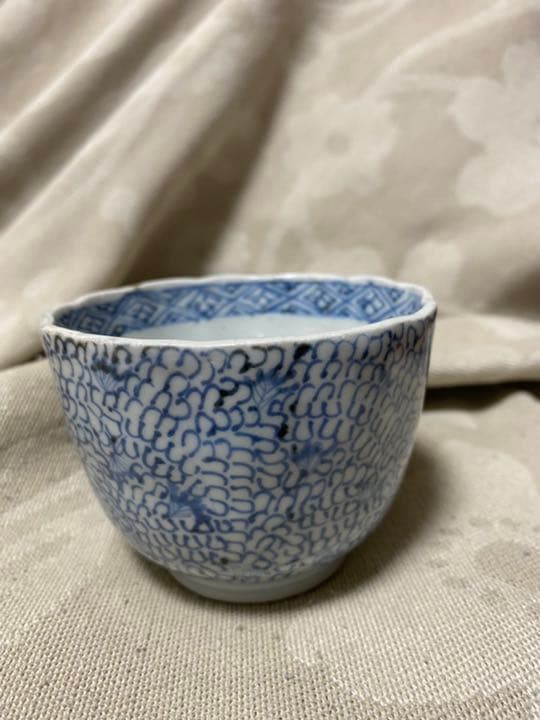 古伊万里 蕎麦猪口 酒器 唐草 江戸期