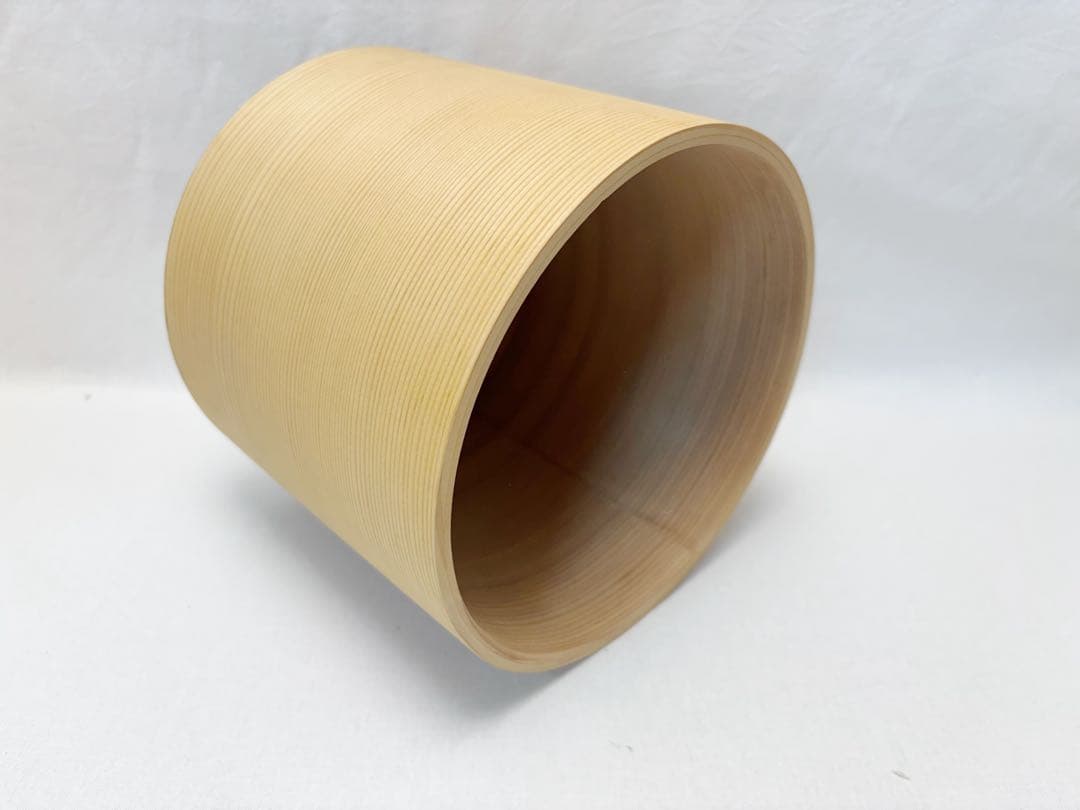 未使用 茶道具 杉木地 曲水指 利休形 曲物 綴目 水屋道具 茶器 水差し 元箱