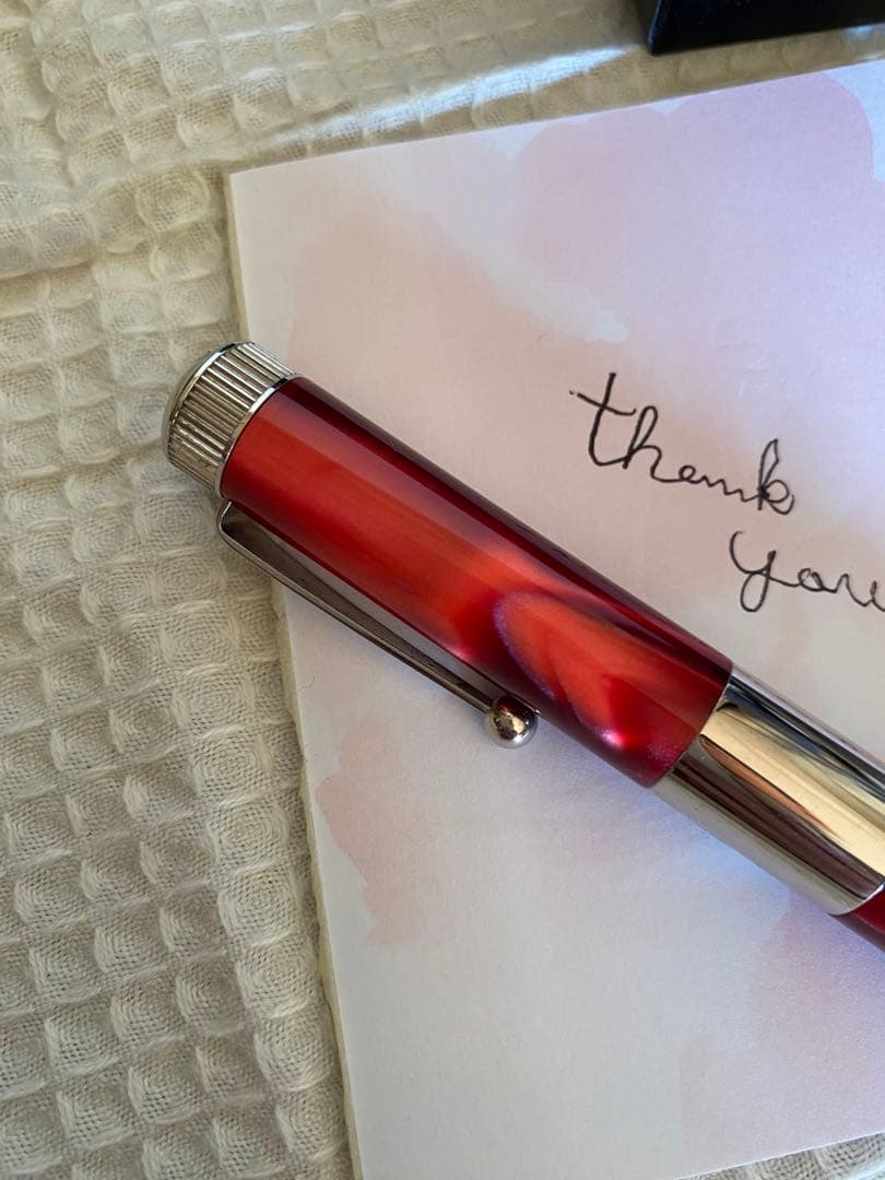 やまちゃんくん　ROMEO ボールペン 太軸イタリアンレッド　ケース付き