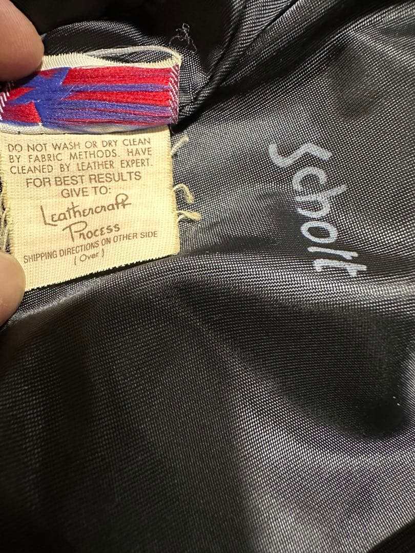 希少Schott USA レザー シングルライダースジャケット