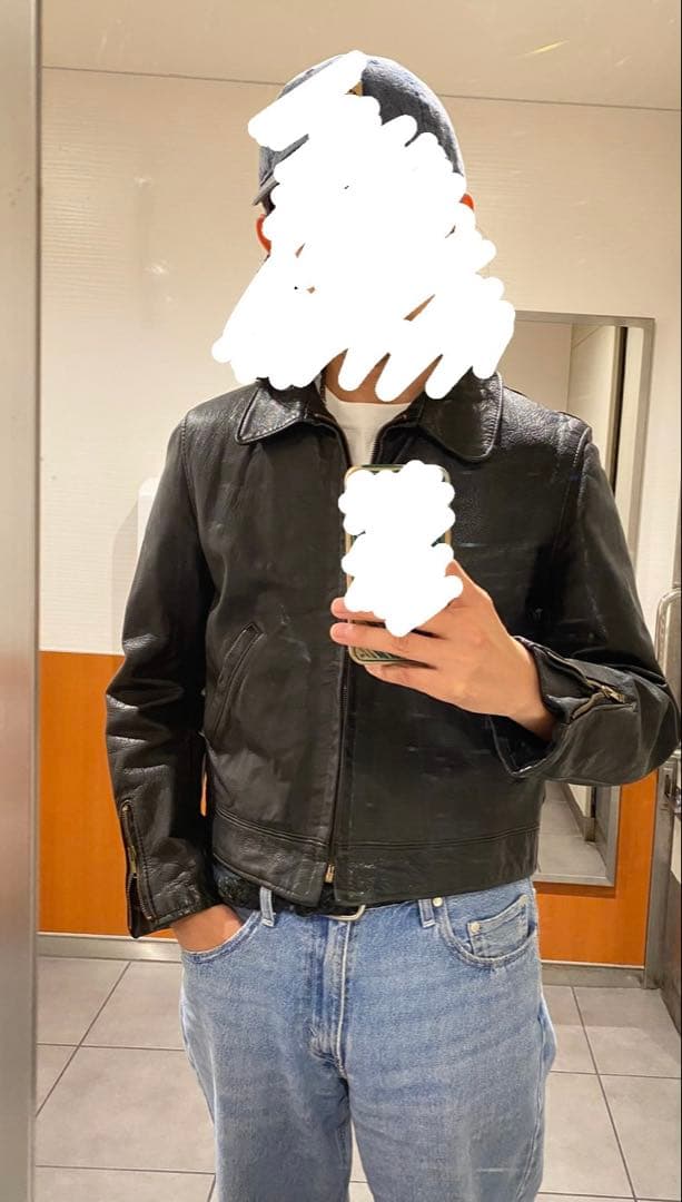 希少Schott USA レザー シングルライダースジャケット