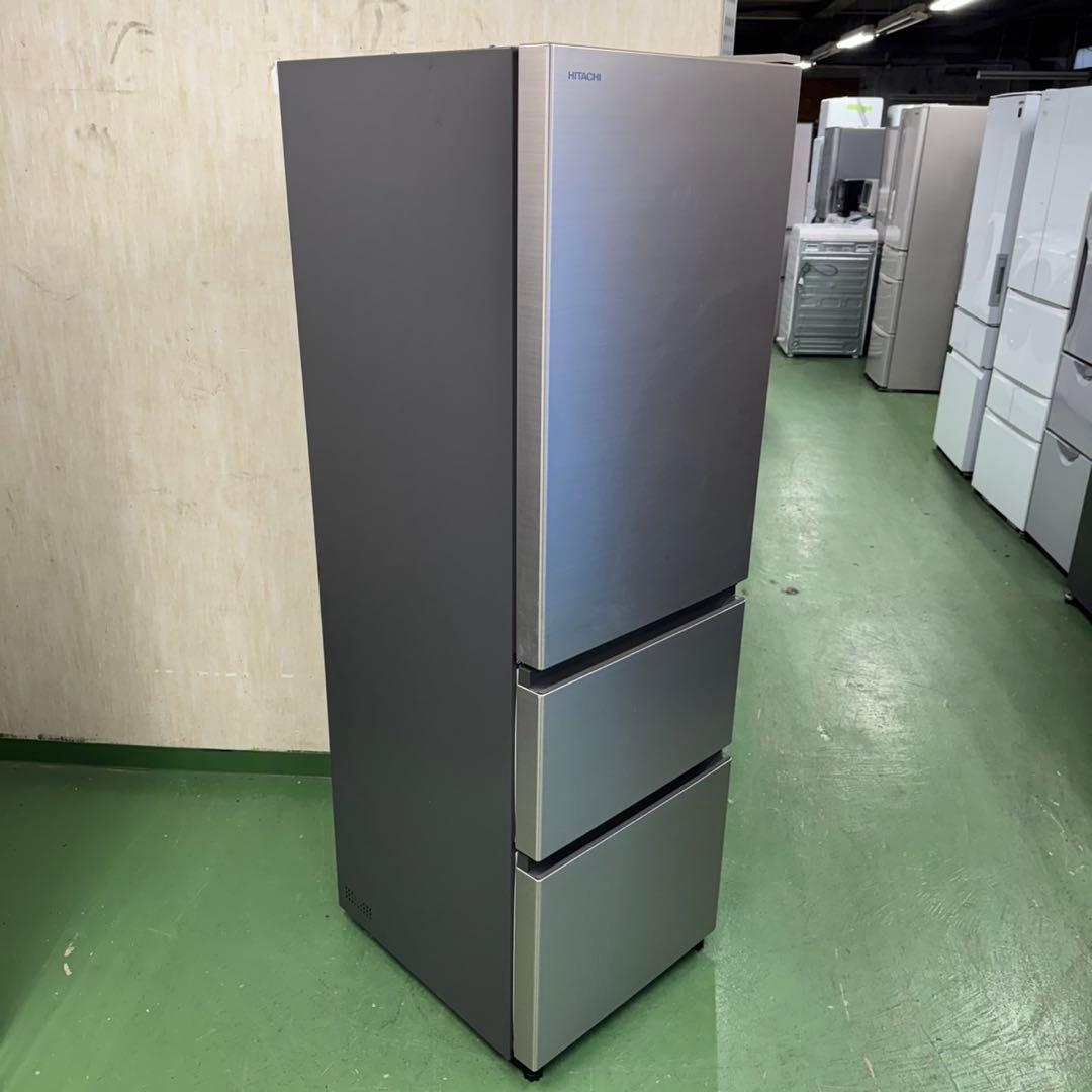 163 日立　大型冷蔵庫　315L 300L強　小型　家庭用　右開き　自動製氷