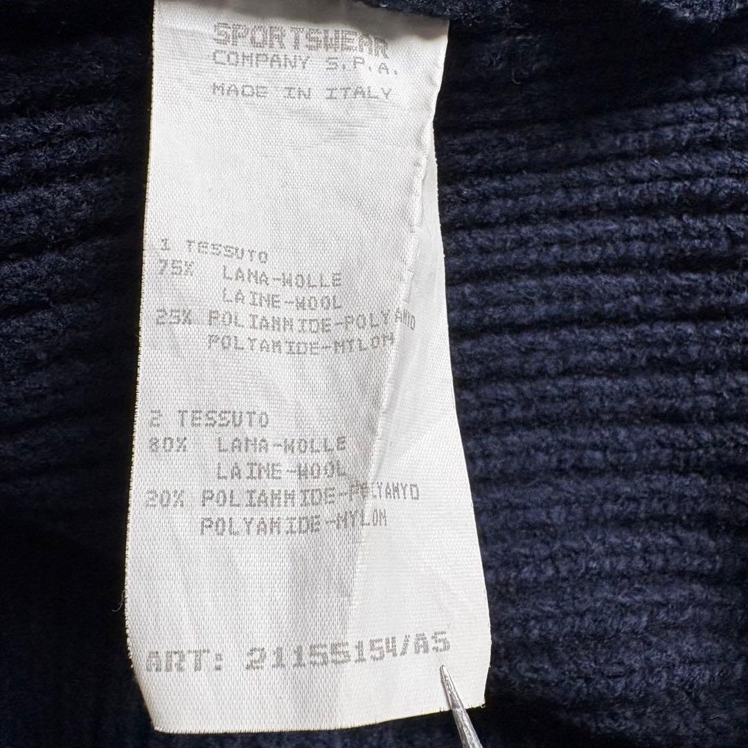 ストーンアイランド　リブニット　フード切り替え　ジップアップパーカー