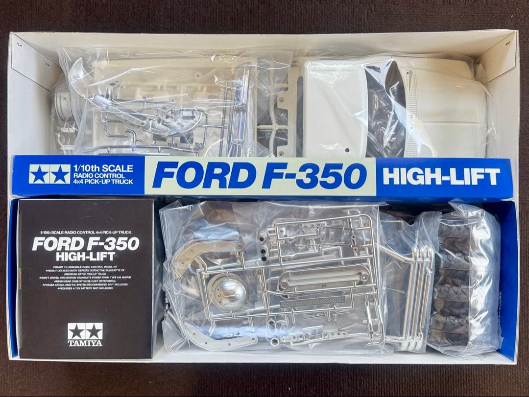新品・未開封品 タミヤ ハイリフト FORD F-350 社外品フルベア付