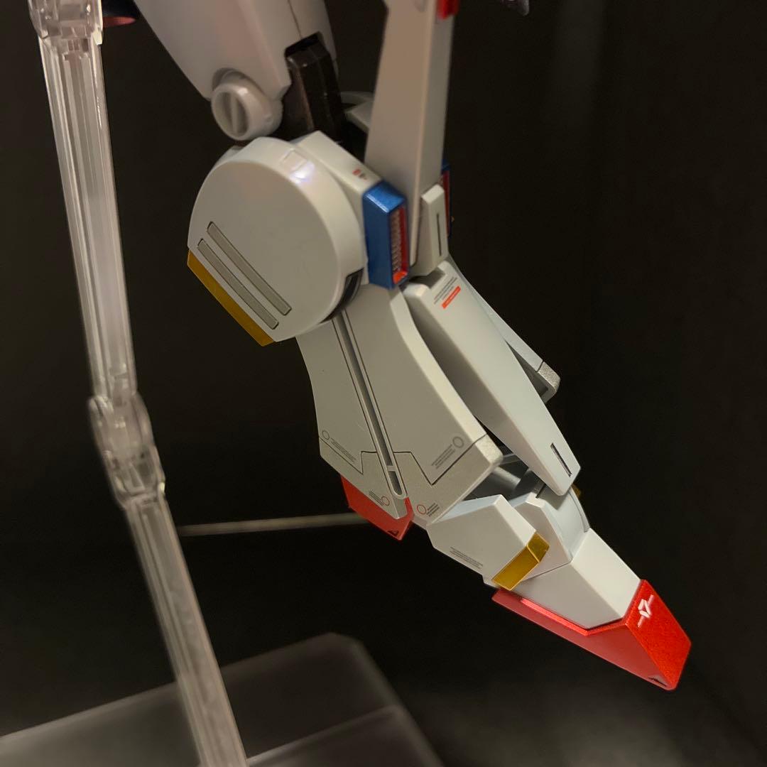 ガンプラ完成品　HG ZZガンダム全塗装スタイル改修　完成品　発光ギミック