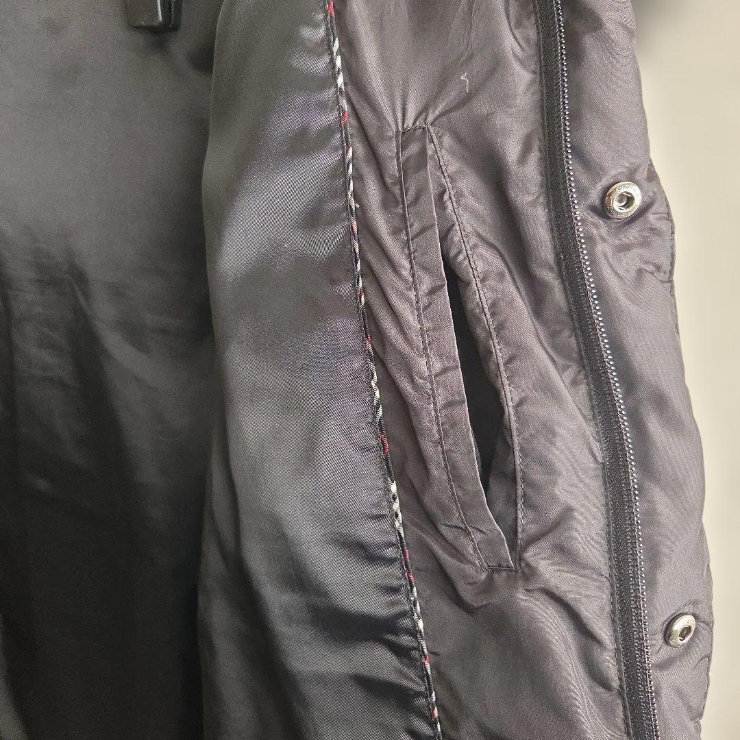 バーバリーブラックレーベル タヌキ毛 ダウンジャケット XL 黒 クリーニング済