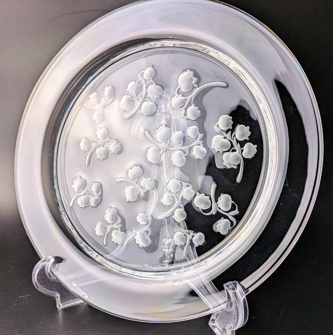 すずらん ころころ★ラリック フランス ビンテージ 21㎝皿 muguet Ｂ