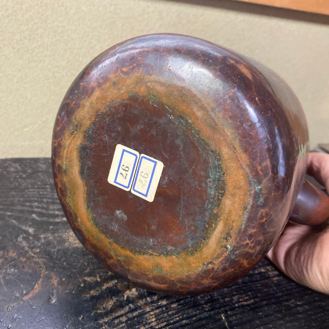 銅製 筒形やかん25cm17cm