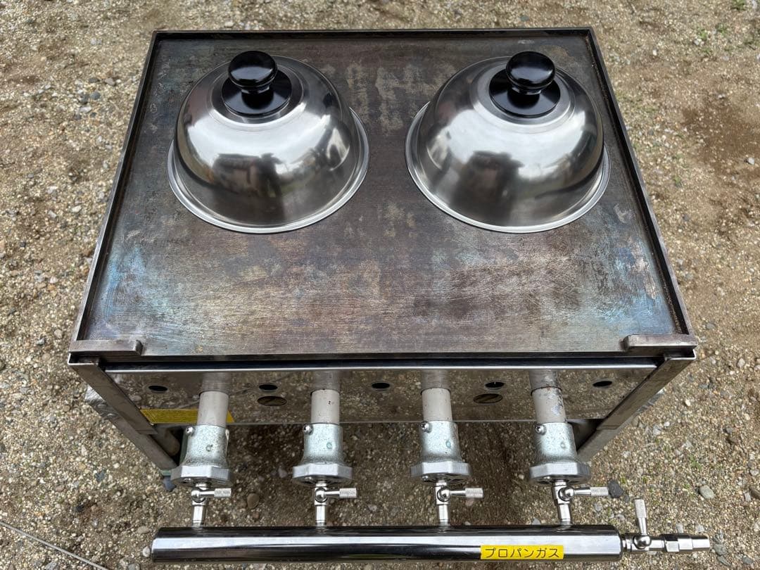 中型極厚鉄板焼き　500mm×400mm 12mm厚　プロパンガス　LPガス