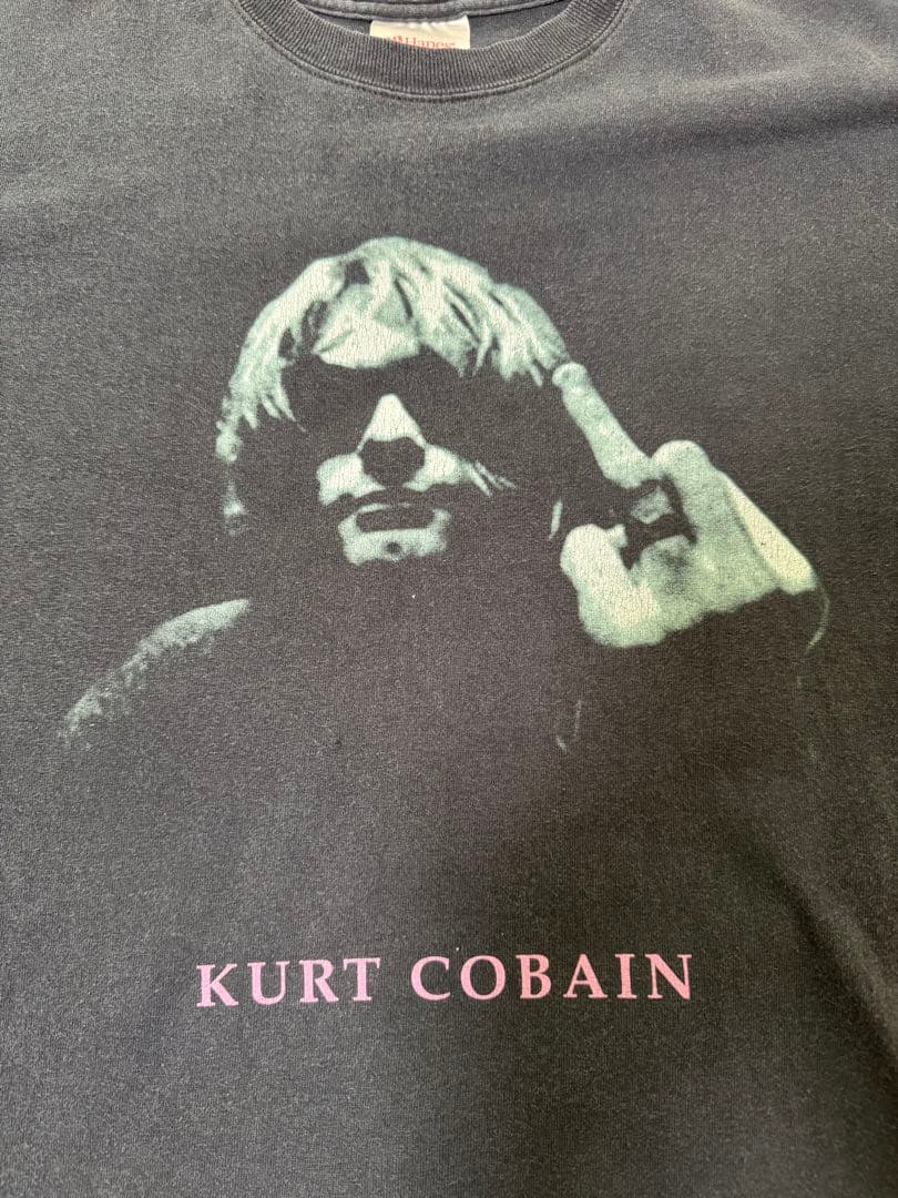 NIRVANA  COBAIN FUCK YOU hanes tシャツ