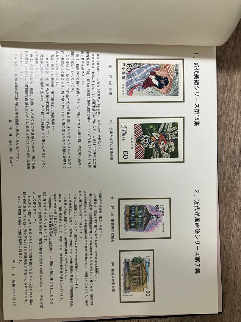 昭和58年　郵便切手帳 特殊郵便切手