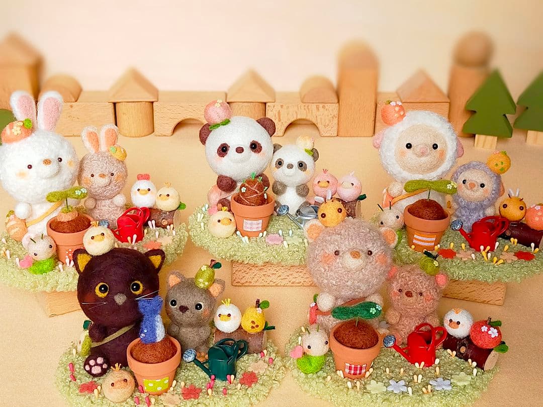 ✿羊毛フェルト✿ひつじ✿種を植えました✿