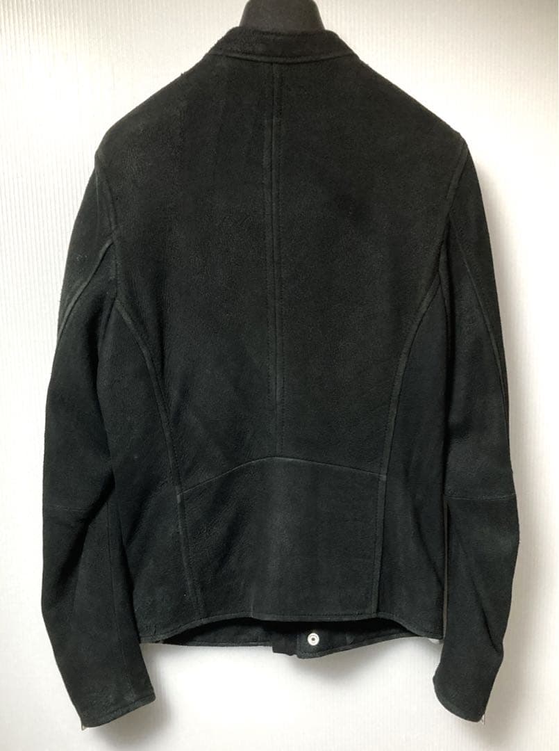 DIESEL ヌバックSheep Skinシングルライダースジャケット サイズS