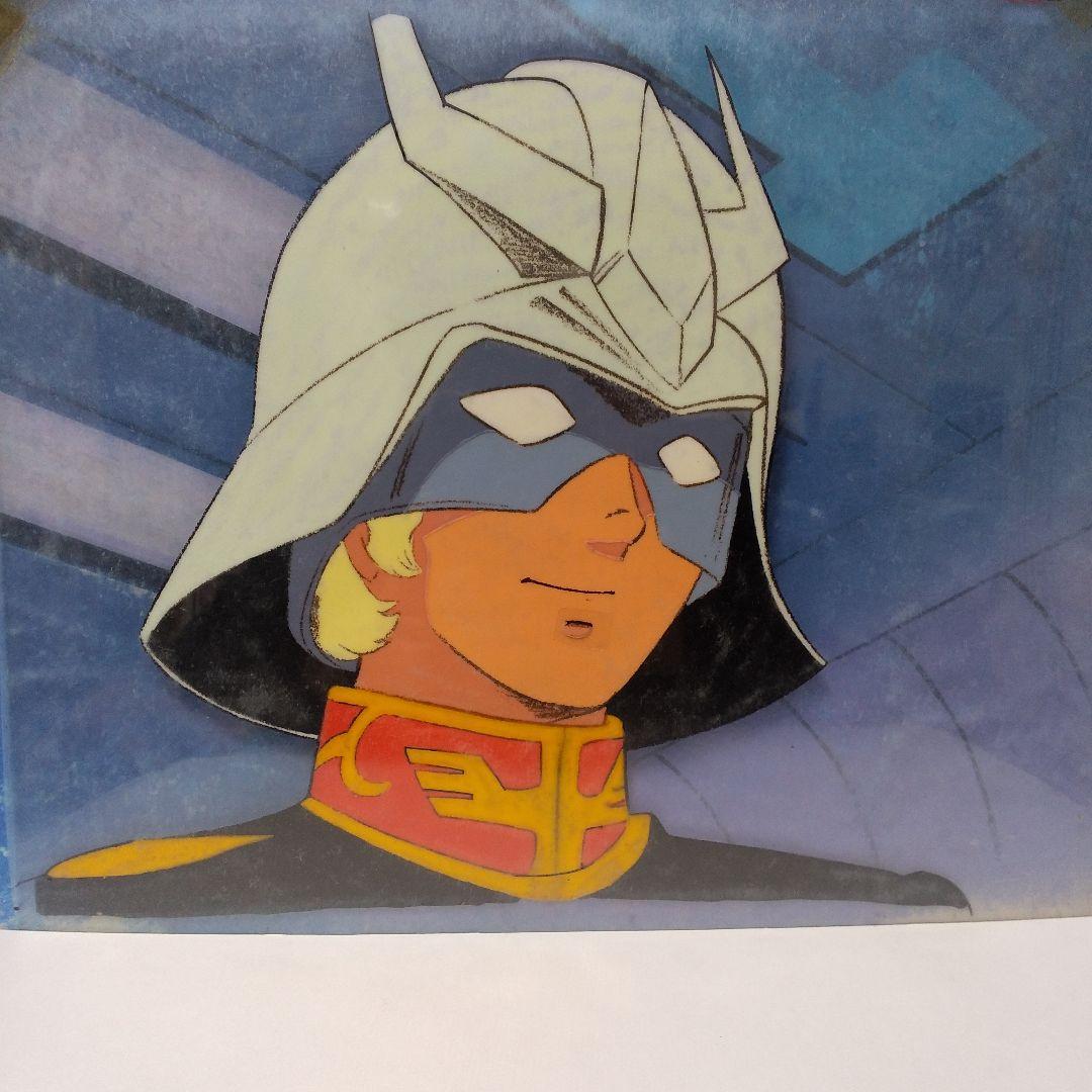 機動戦士ガンダム　シャア・アズナブル　セル画　背景付き