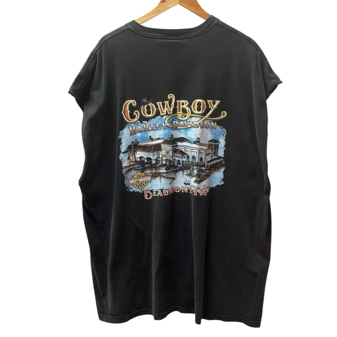 USA ハーレーダビッドソン　タンクトップ　フェード　古着　ストリート　ブラック