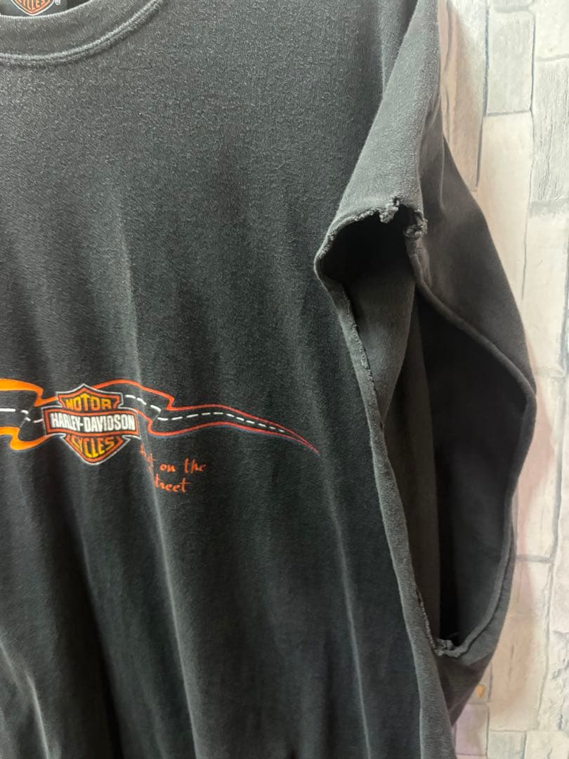 USA ハーレーダビッドソン　タンクトップ　フェード　古着　ストリート　ブラック