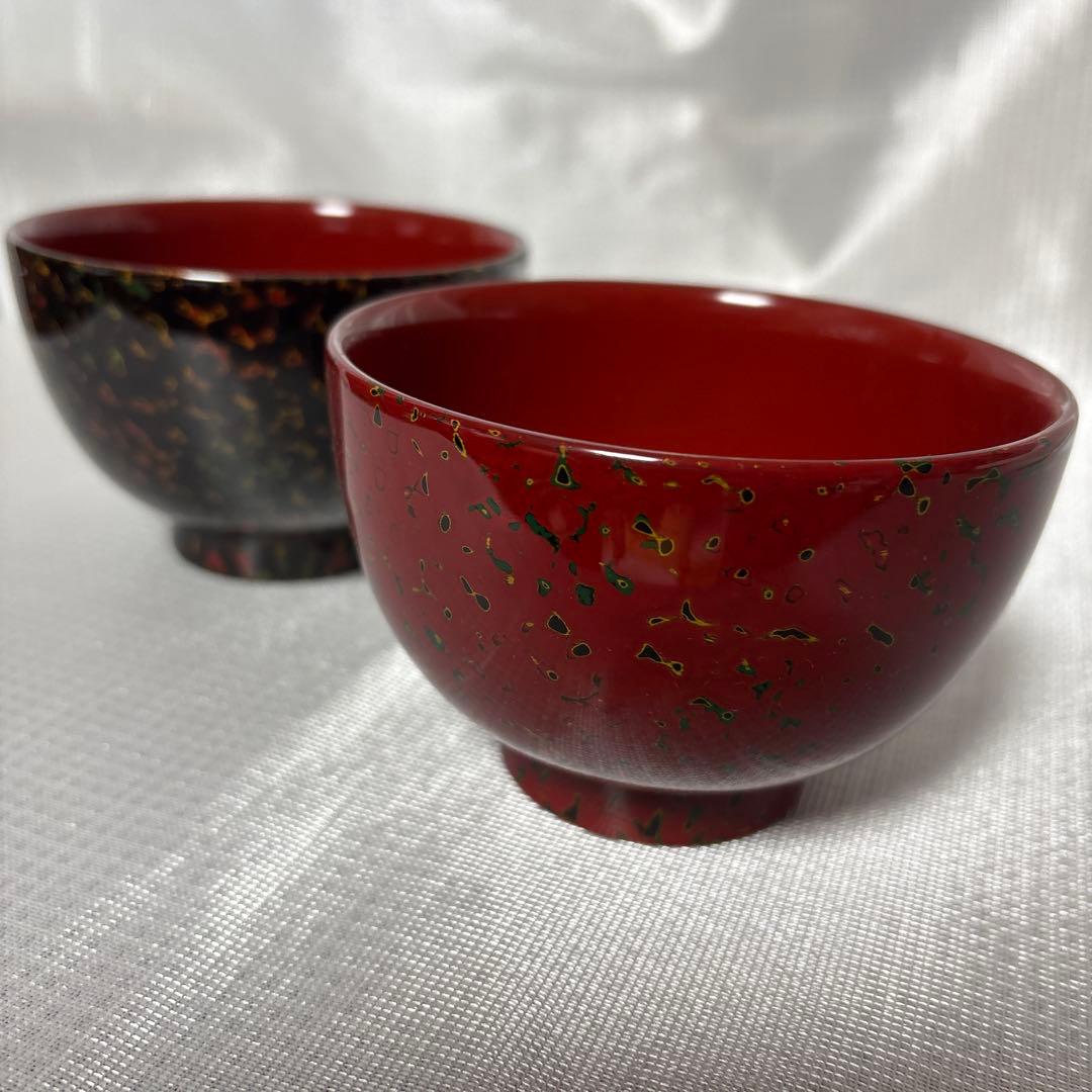 【未使用】 津軽塗　天然木　夫婦椀⑲