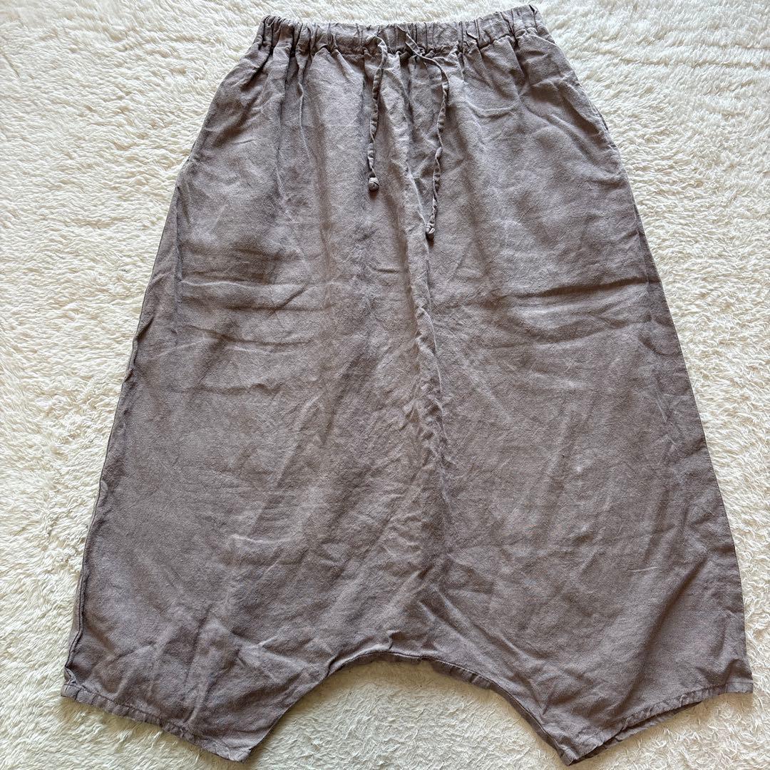 美品　中川政七商店　麻のサルエルパンツ　日本製