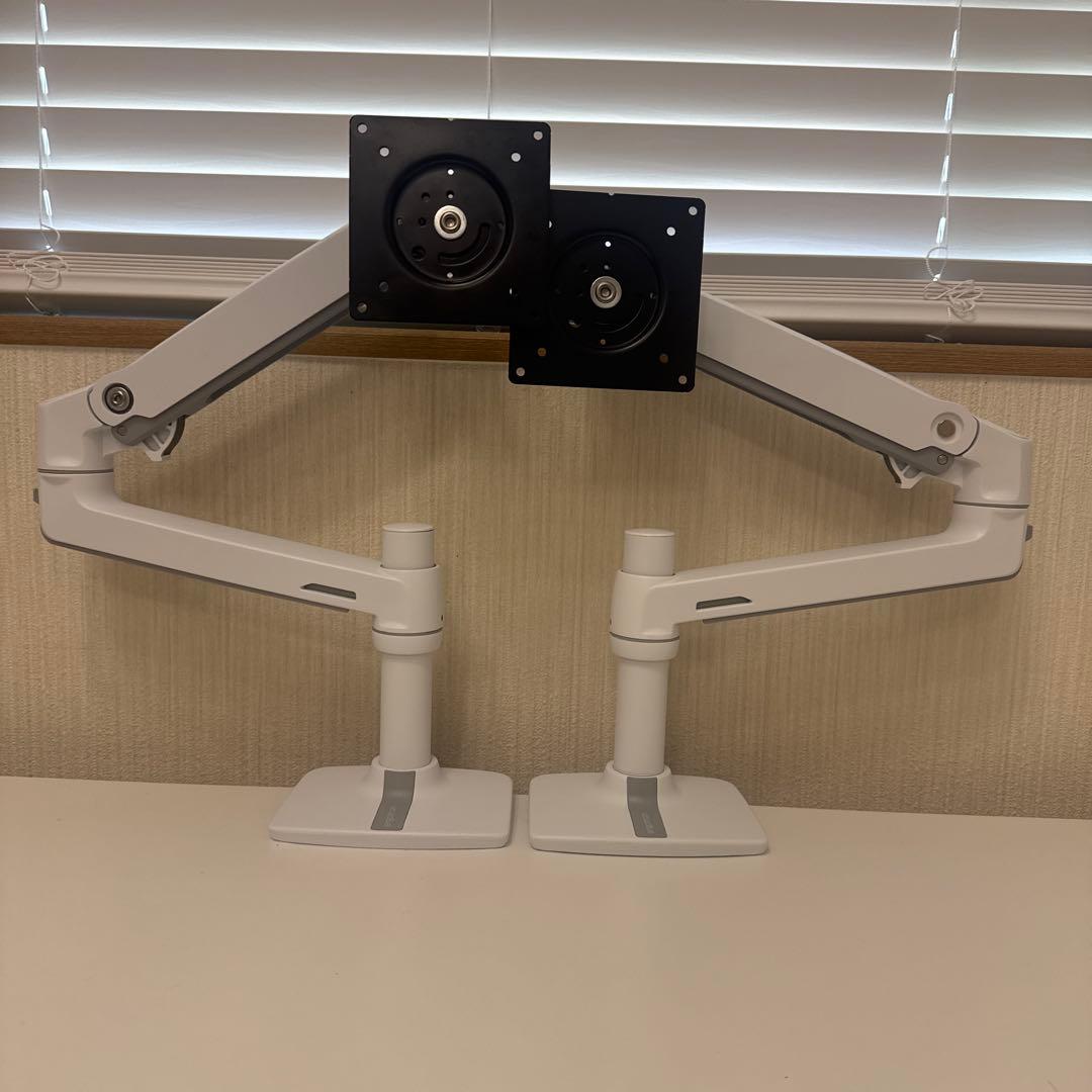 美品ERGOTRON エルゴトロン LXモニターアーム ホワイト/白 2つセット