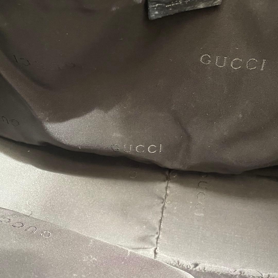 GUCCI グッチ バンブー ハンドバッグ 本革 レザー 黒 ブラック