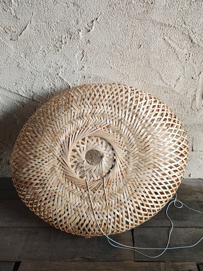 ラタン　籐　オーバル型シーリングライト　１　M0197