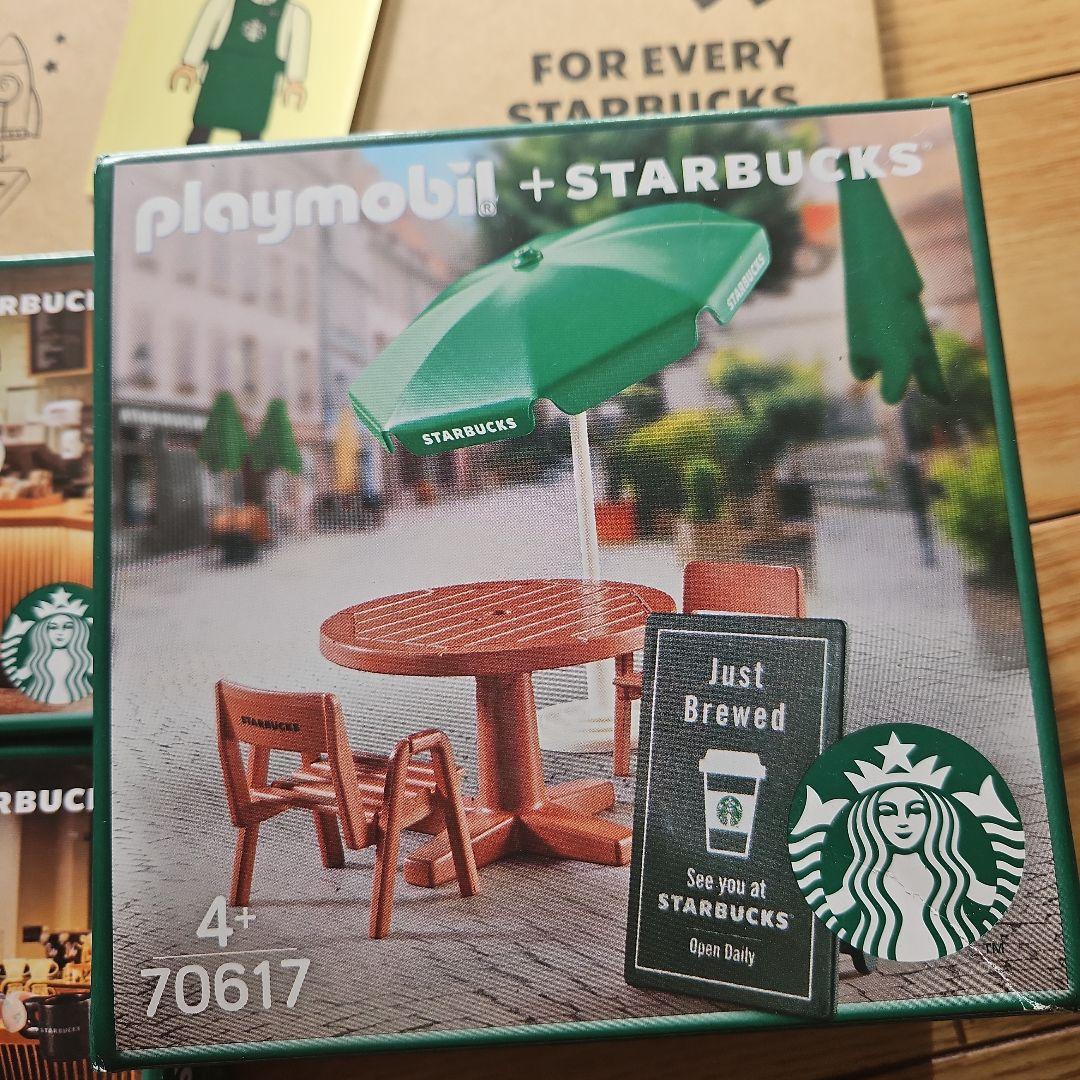 韓国スターバックス プレイモービルフィギュアセット プレート付き完全版