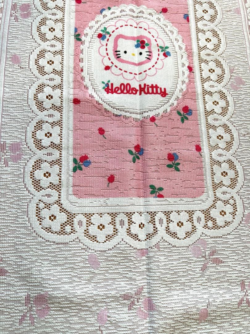 1999年製 ハローキティ のれん カフェカーテン レース 昭和レトロ 希少