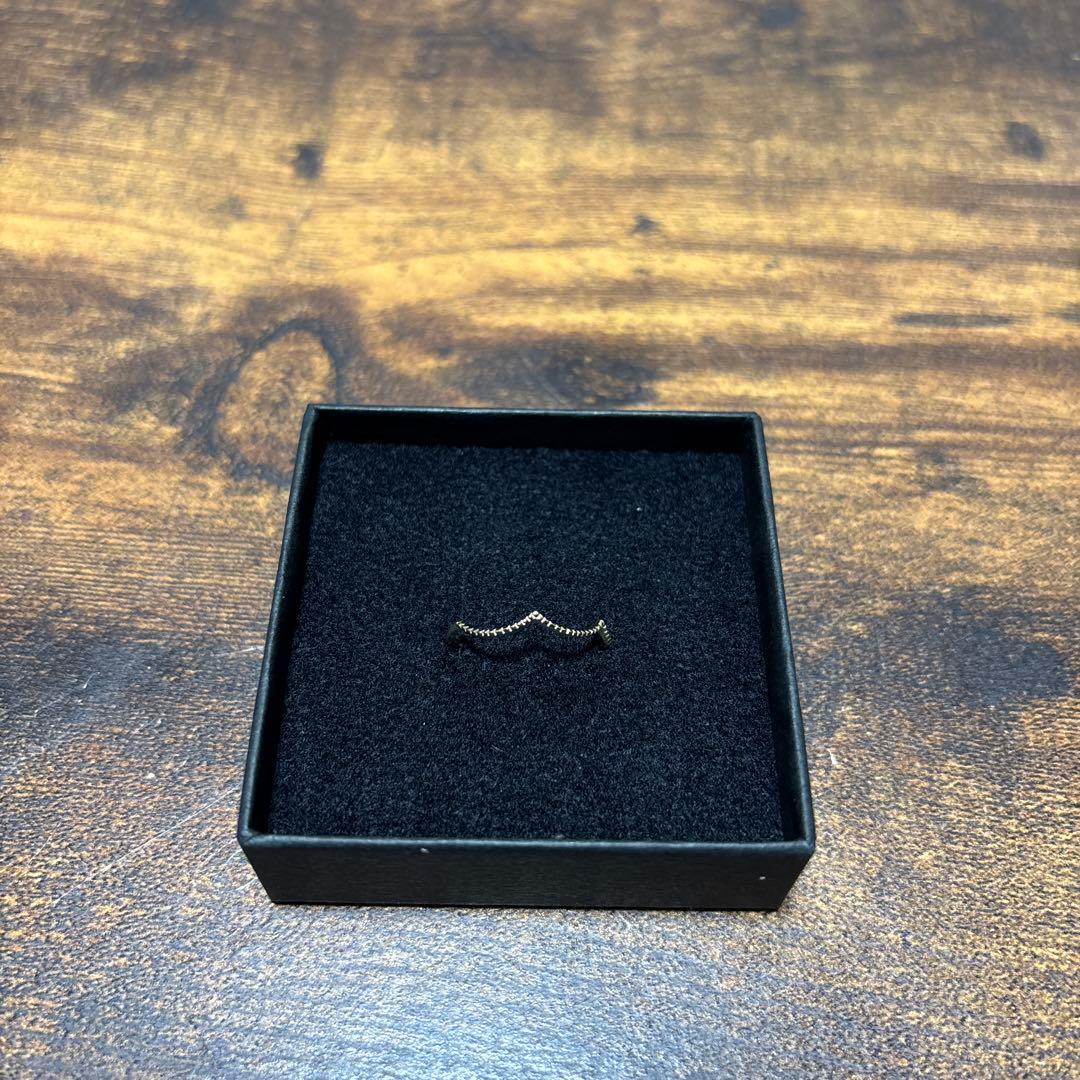 cococaru K10イエローゴールド 極細ミル打ちリング　15号