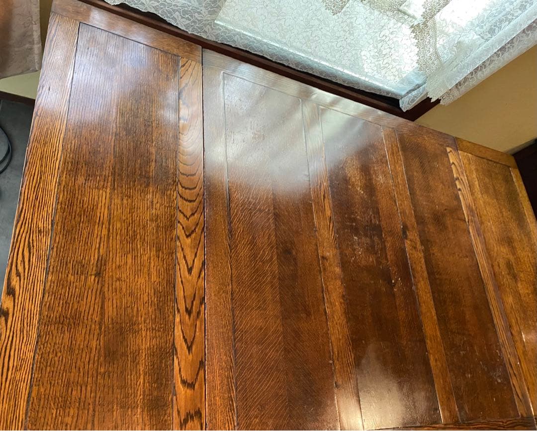 送料込み三越イギリスアンティークテーブル（伸縮可能）