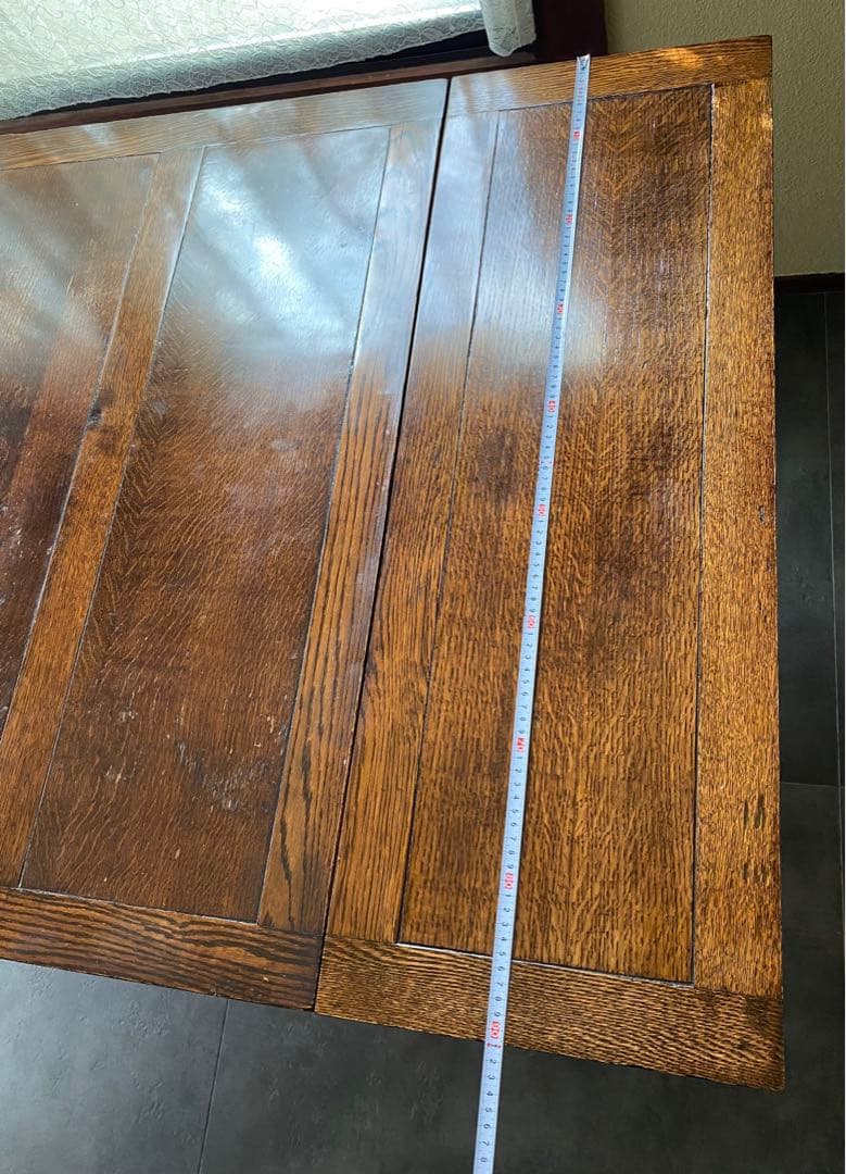 送料込み三越イギリスアンティークテーブル（伸縮可能）