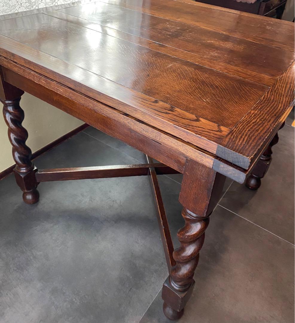 送料込み三越イギリスアンティークテーブル（伸縮可能）