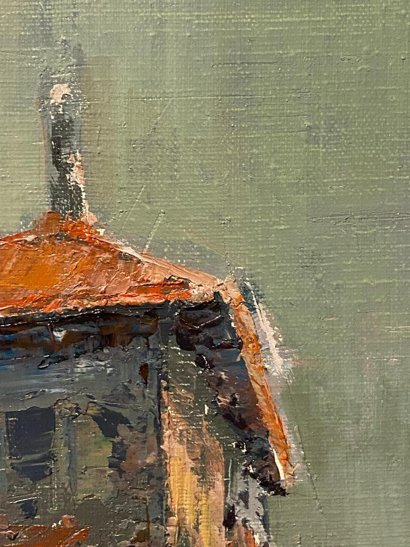 「真作」曳野豊重「ローマ市街」風景画　油彩画　額装　サイン有り　F8号