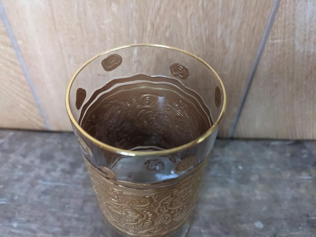 純金 ベネティアングラス　ベネチアングラス　硝子　タンブラー　S7