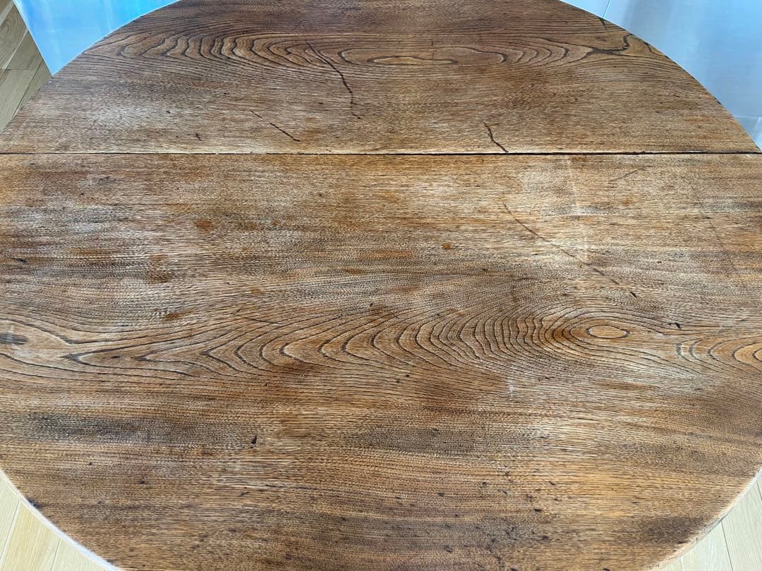 ラウンドテーブル　ろくろ脚　円卓　ヴィンテージ　アンティーク