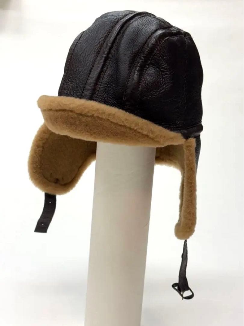 本羊革 トラッパー フライトキャップ 飛行帽 イギリス製