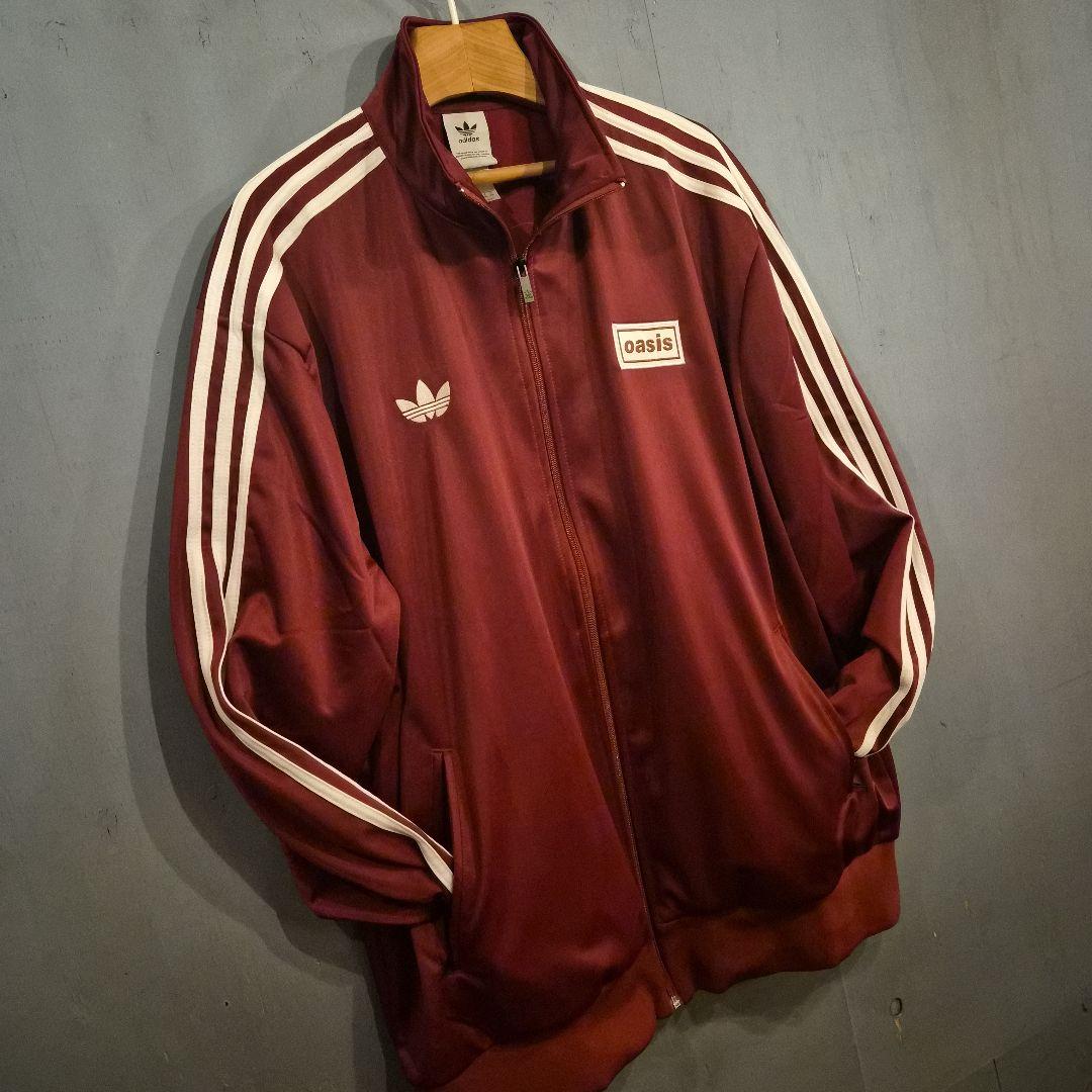値下海外限定oasis adidas Live'25 トラックジャケットマルーン
