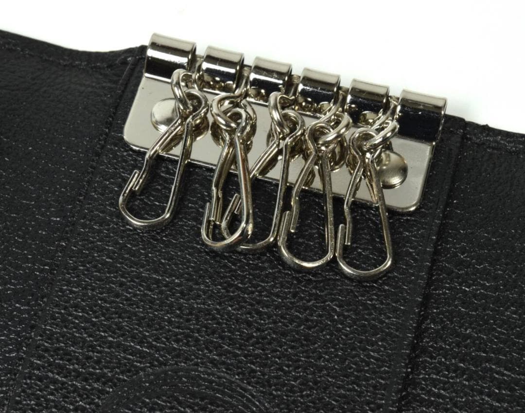 未使用 ラルコバレーノ 山羊革 レザーキーケース 5連 ブラック イタリア製