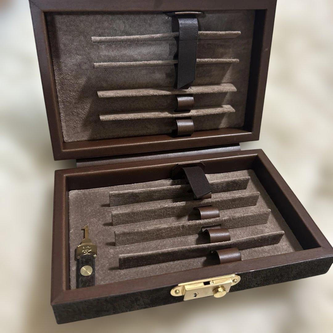 カンダミサコ MALT PENNE 万年筆ケース エレファントレザー ブラウン