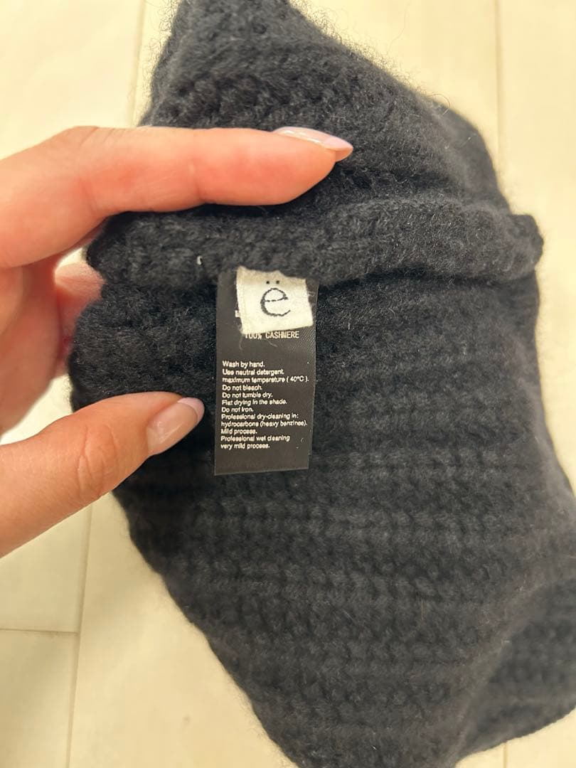 【yo biotop（ヨービオトープ）】23AW カシミヤニット帽　ビーニー