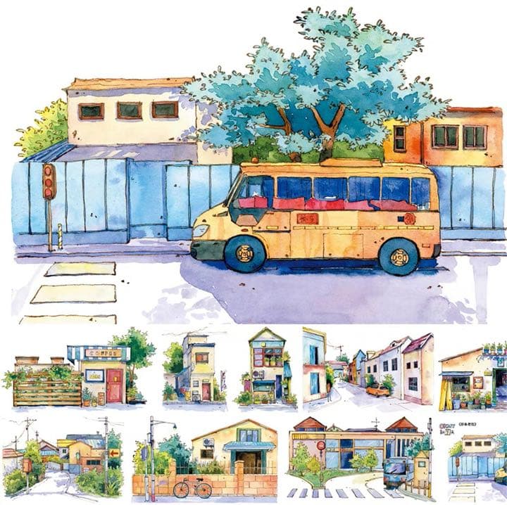 新七天　那条老街　PETマスキングテープ　マステ