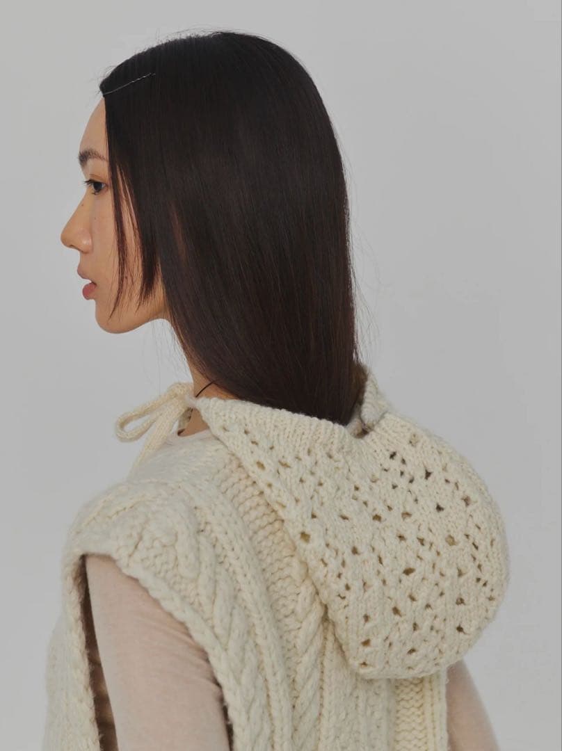 AMOMENT CROCHET KNIT BONNET クロシェ　バラクラバ