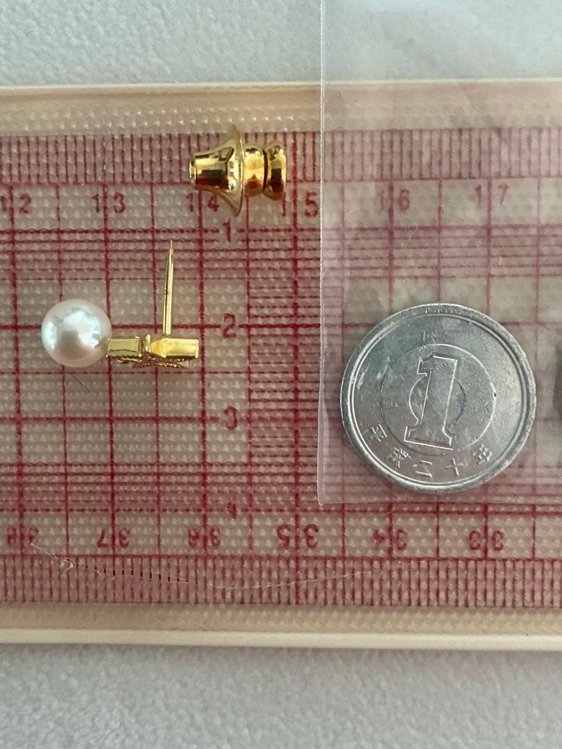 年末セール☆パール綺麗♡【美品】ミキモト K18 あこや　ダイヤモンド 星　ピン