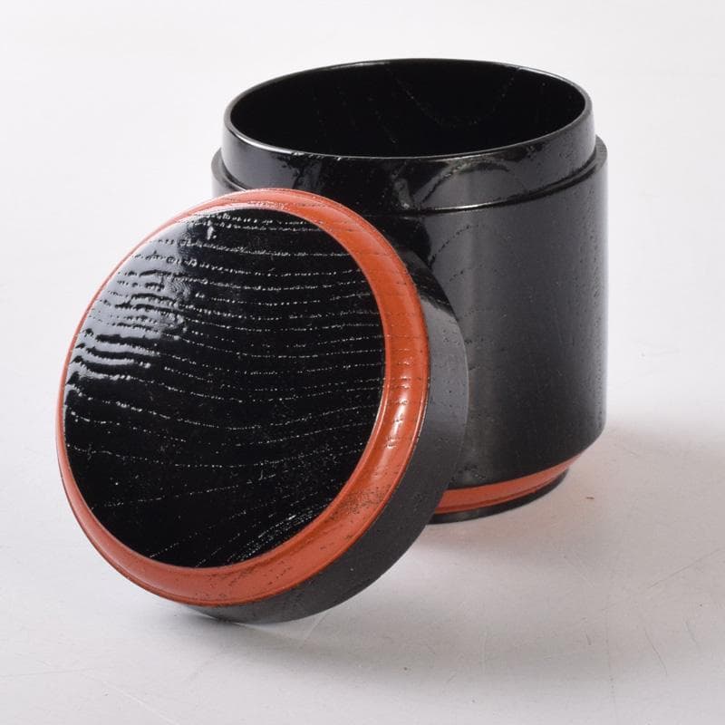 茶道具　西大寺　日の丸茶入　松本実道書付　共布共箱　V　8230