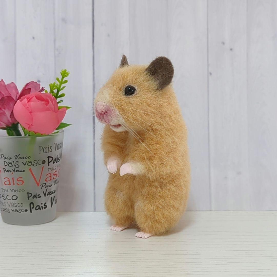 378 くるみ ハムスター 羊毛フェルト