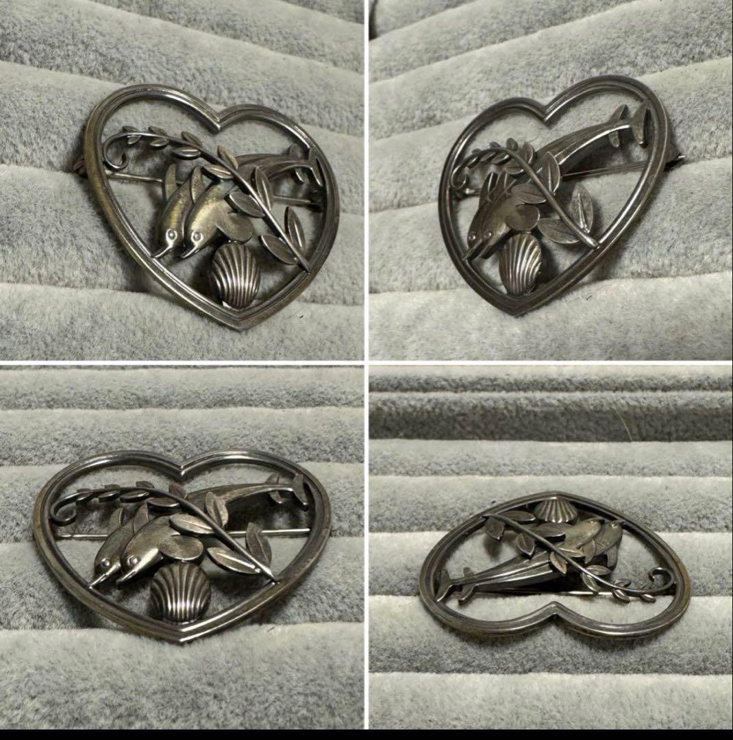 週末セール❗️ヴィンテージ ジョージジェンセン イルカ ブローチ 312