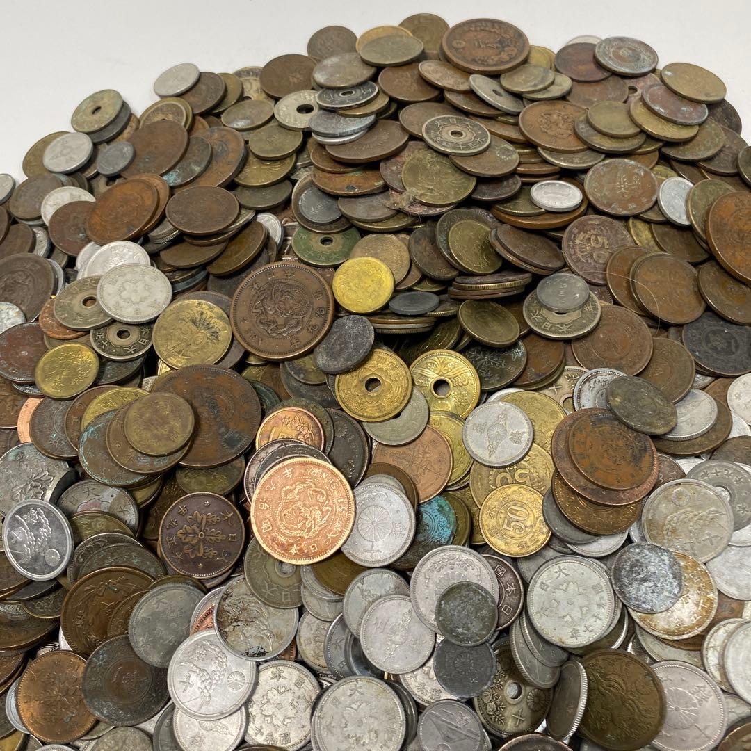 日本の古銭 明治 大正 昭和 レトロ まとめ売り 正味4.2kg NO.54