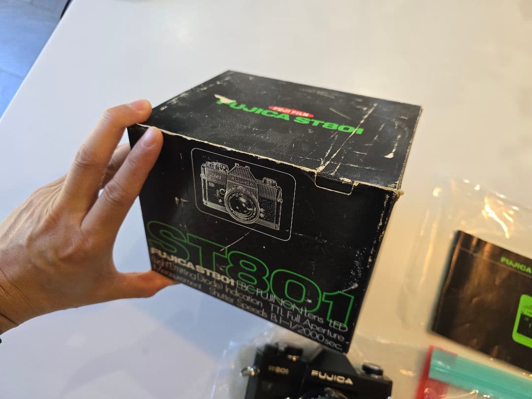 FUJICA ST801 フィルムカメラ ダブルレンズ F1.8 元箱・付属品あ